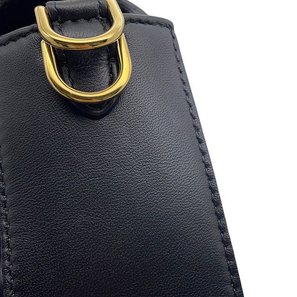 フェンディ ハンドバッグ マルチポケット バゲット レザー 8BR808 FENDI バッグ 2wayショルダーバッグ 黒