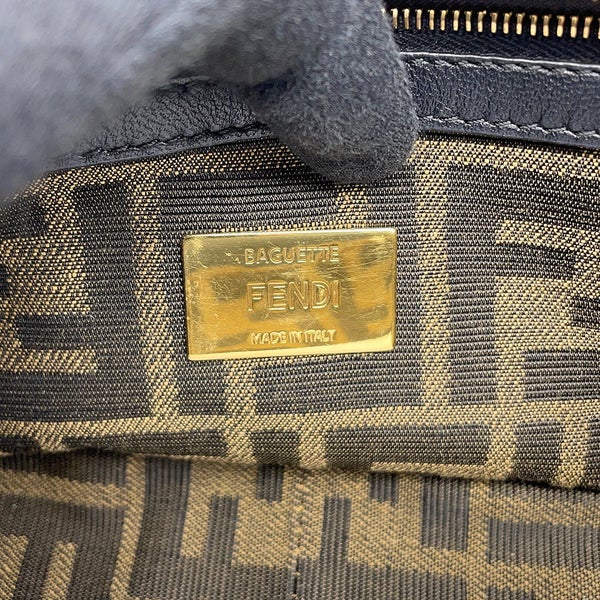 フェンディ ハンドバッグ マルチポケット バゲット レザー 8BR808 FENDI バッグ 2wayショルダーバッグ 黒