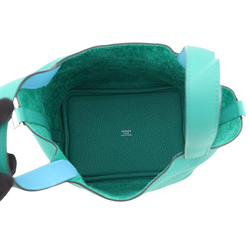 エルメス ハンドバッグ ピコタンロックPM エクラ ヴェールヴェロン/ブルーノール/シルバー金具 トリヨンクレマンス/スイフト Y刻印