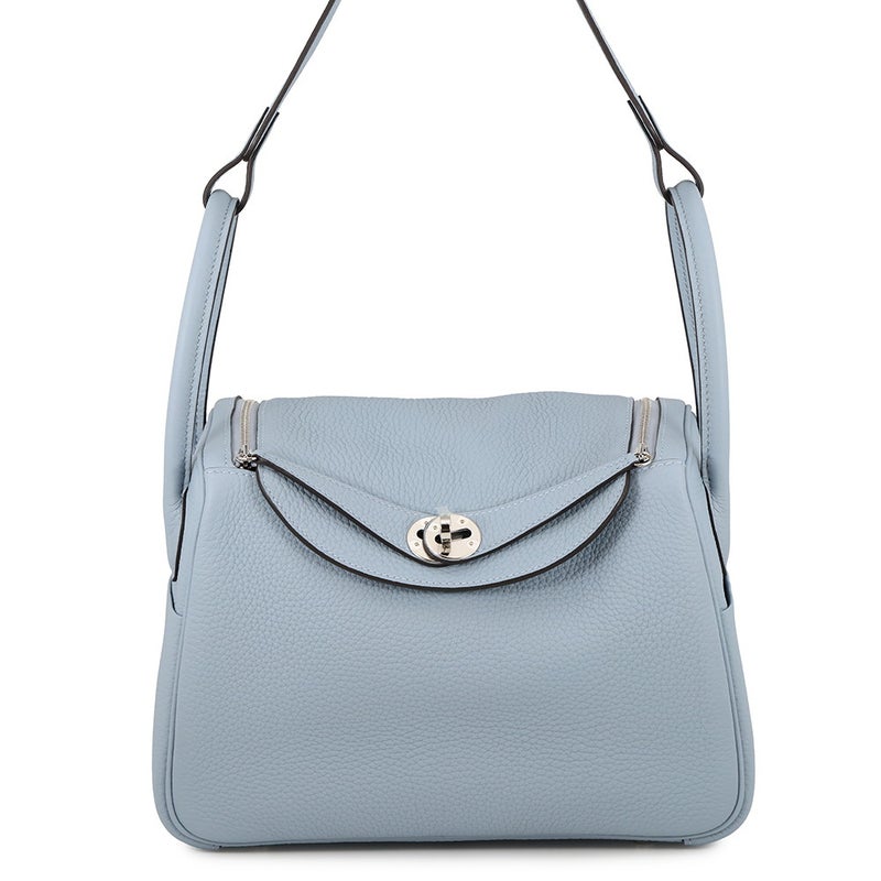 エルメス ハンドバッグ リンディ26 ヴェルソ ブルーラン/ブルーグラシエ/シルバー金具 トリヨンクレマンス G刻印 HERMES 2way ショルダーバッグ
