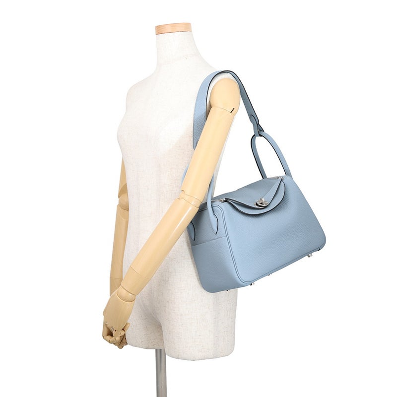 エルメス ハンドバッグ リンディ26 ヴェルソ ブルーラン/ブルーグラシエ/シルバー金具 トリヨンクレマンス G刻印 HERMES 2way ショルダーバッグ