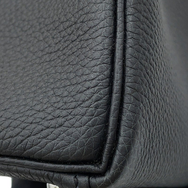エルメス ハンドバッグ ケリー25 内縫い ブラック/シルバー金具 トゴ G刻印 HERMES Kelly 2wayショルダー 黒