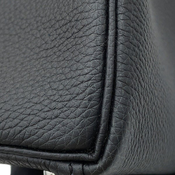 エルメス ハンドバッグ ケリー25 内縫い ブラック/シルバー金具 トゴ G刻印 HERMES Kelly 2wayショルダー 黒