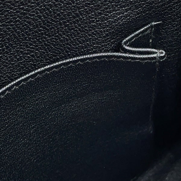 エルメス ハンドバッグ ケリー25 内縫い ブラック/シルバー金具 トゴ G刻印 HERMES Kelly 2wayショルダー 黒