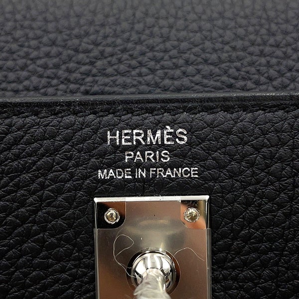 エルメス ハンドバッグ ケリー25 内縫い ブラック/シルバー金具 トゴ G刻印 HERMES Kelly 2wayショルダー 黒