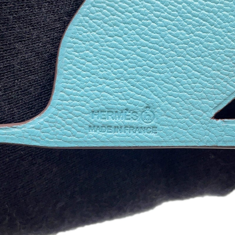 エルメス バッグチャーム プティアッシュ ラブラドール ショコラ/ブルーアトール トゴ/シェブルミゾル HERMES チャーム