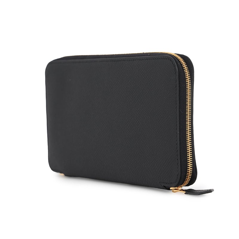 エルメス 長財布 マカロン ロング トゥ ゴー ブラック/ゴールド金具 エプソン G刻印 HERMES 財布 黒