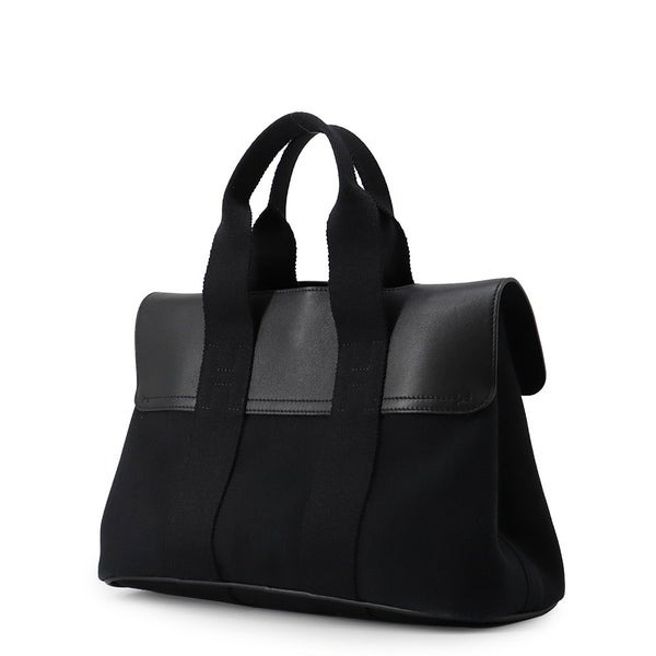 エルメス ハンドバッグ ヴァルパライソPM ブラック/シルバー金具 トワルシェブロン/レザー □M刻印 黒