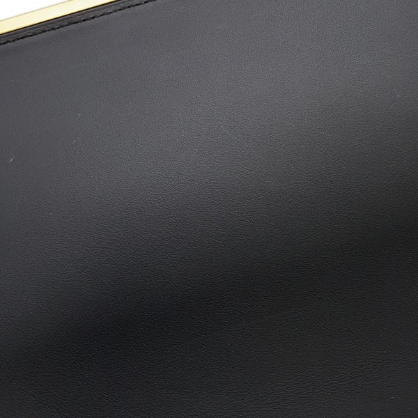 エルメス ショルダーバッグ ゲタ スリム ブラック/ゴールド金具 エプソン G刻印 HERMES 黒