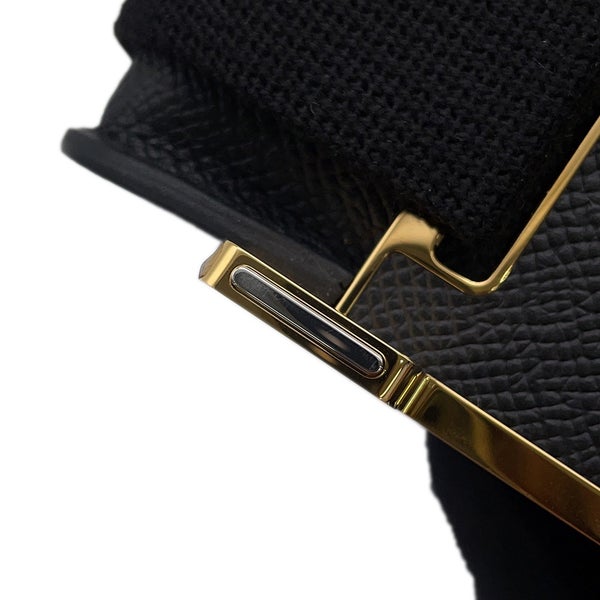 エルメス ショルダーバッグ ゲタ スリム ブラック/ゴールド金具 エプソン G刻印 HERMES 黒