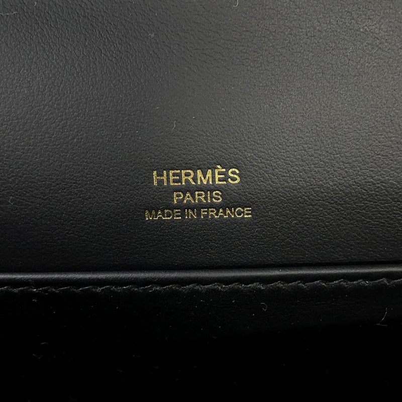 エルメス ショルダーバッグ ゲタ スリム ブラック/ゴールド金具 エプソン G刻印 HERMES 黒