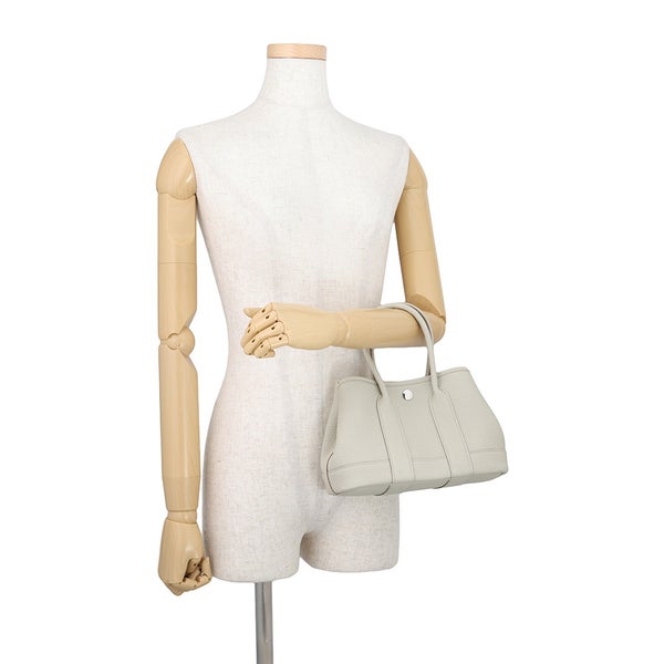 エルメス トートバッグ ネオ・ガーデン 23 ガーデンパーティ ベトン/シルバー金具 ネゴンダ W刻印 HERMES