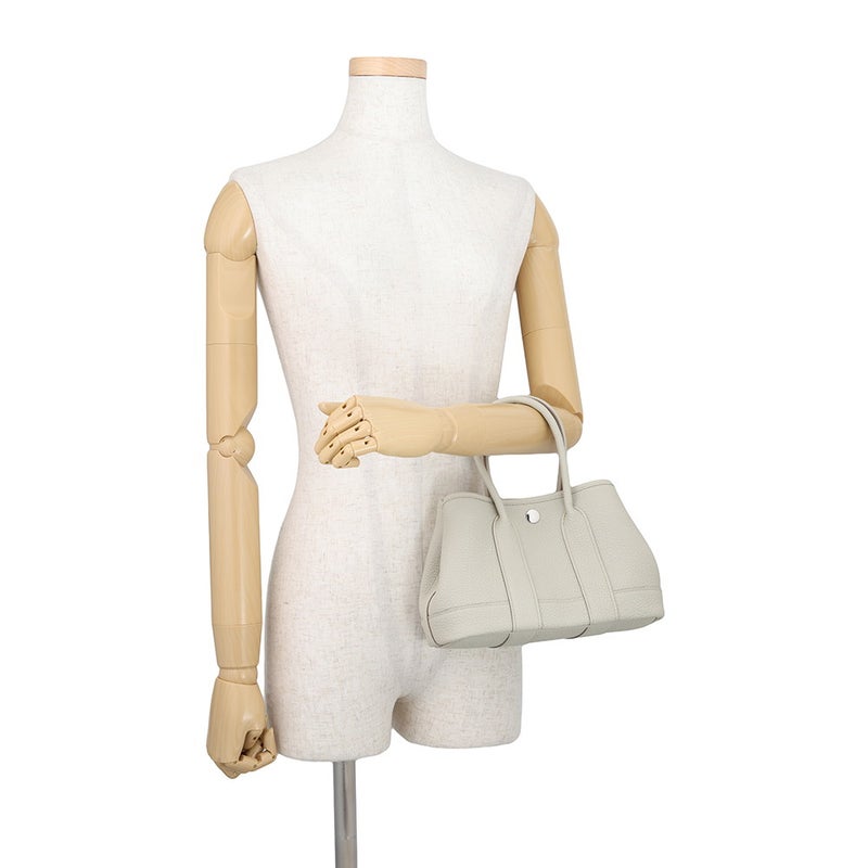 エルメス トートバッグ ネオ・ガーデン 23 ガーデンパーティ ベトン/シルバー金具 ネゴンダ W刻印 HERMES