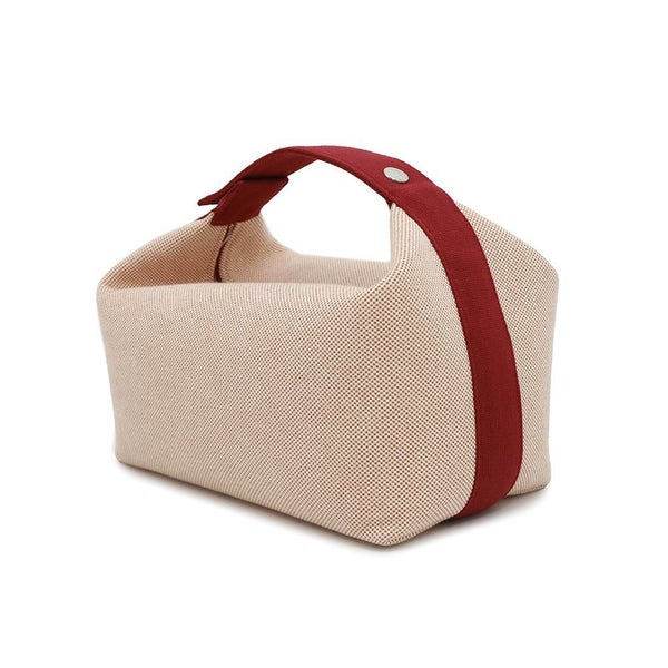 エルメス ポーチ ブリッド・ア・ブラックGM カブリオル テラコッタ/シルバー金具 キャンバス HERMES バッグ