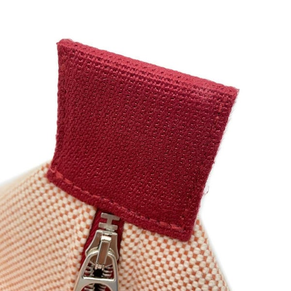 エルメス ポーチ ブリッド・ア・ブラックGM カブリオル テラコッタ/シルバー金具 キャンバス HERMES バッグ