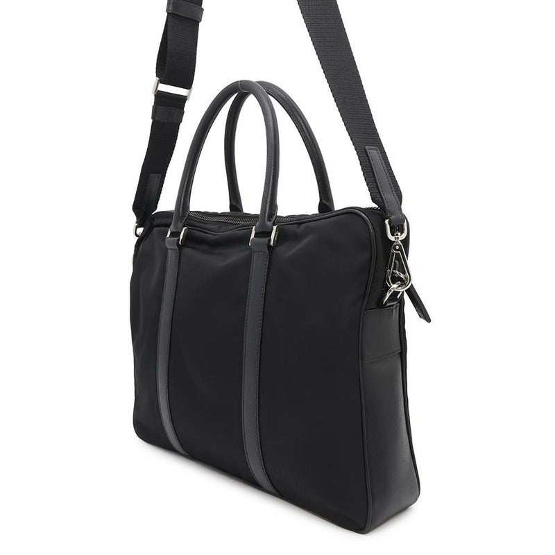 プラダ ビジネスバッグ サフィアーノレザー ナイロン VA0871 PRADA 2wayショルダーバッグ ブリーフケース 黒
