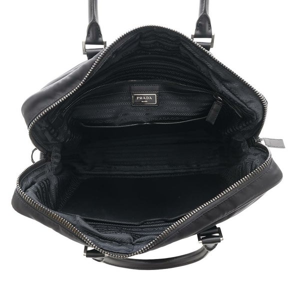 プラダ ビジネスバッグ サフィアーノレザー ナイロン VA0871 PRADA 2wayショルダーバッグ ブリーフケース 黒