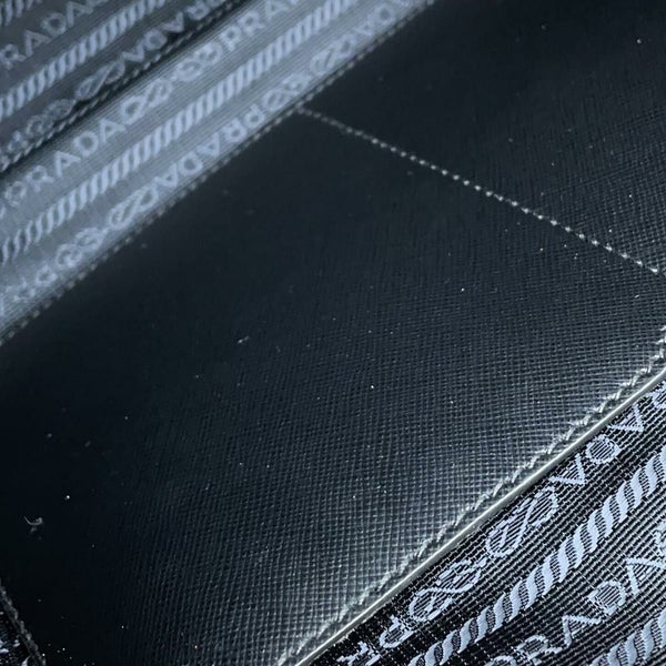 プラダ ビジネスバッグ サフィアーノレザー ナイロン VA0871 PRADA 2wayショルダーバッグ ブリーフケース 黒