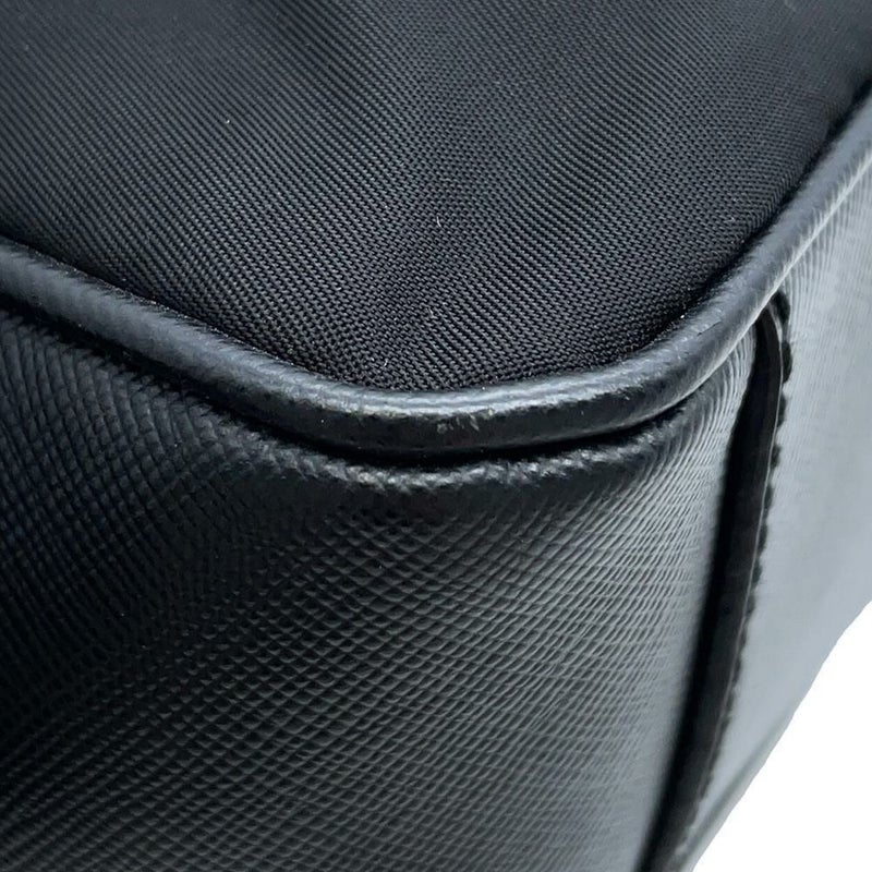 プラダ ビジネスバッグ サフィアーノレザー ナイロン VA0871 PRADA 2wayショルダーバッグ ブリーフケース 黒