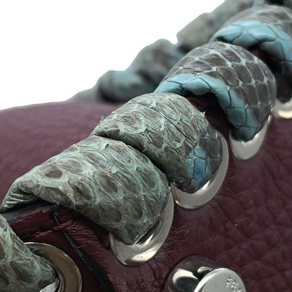 フェンディ ハンドバッグ ミニ ピーカブー セレリア レザー パイソン 8BN244 FENDI バッグ 2wayショルダーバッグ