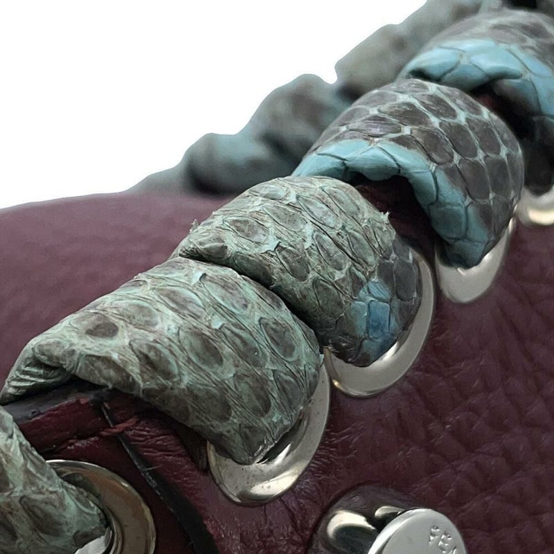 フェンディ ハンドバッグ ミニ ピーカブー セレリア レザー パイソン 8BN244 FENDI バッグ 2wayショルダーバッグ