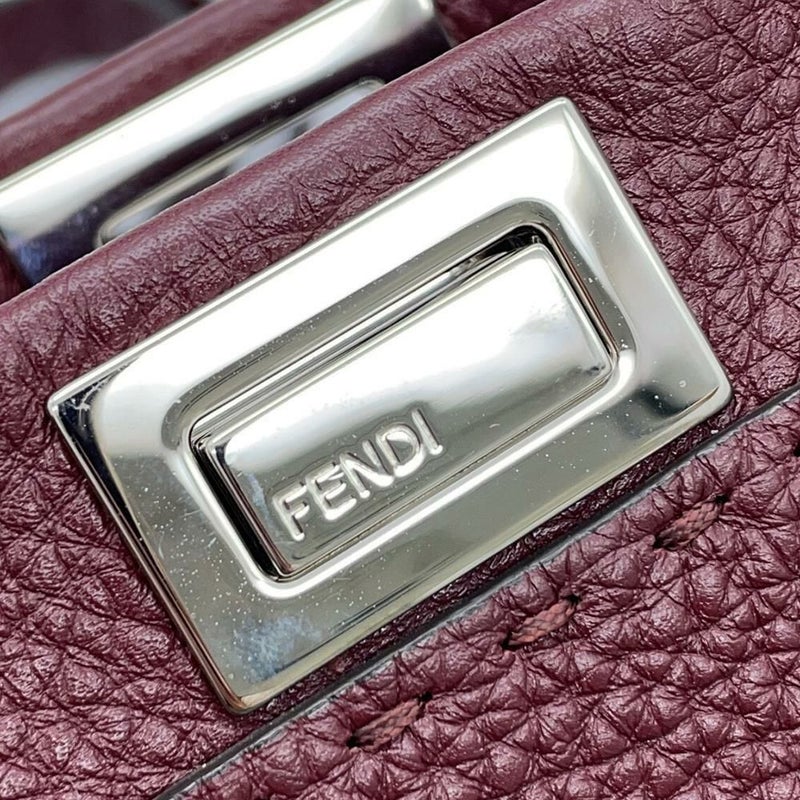 フェンディ ハンドバッグ ミニ ピーカブー セレリア レザー パイソン 8BN244 FENDI バッグ 2wayショルダーバッグ