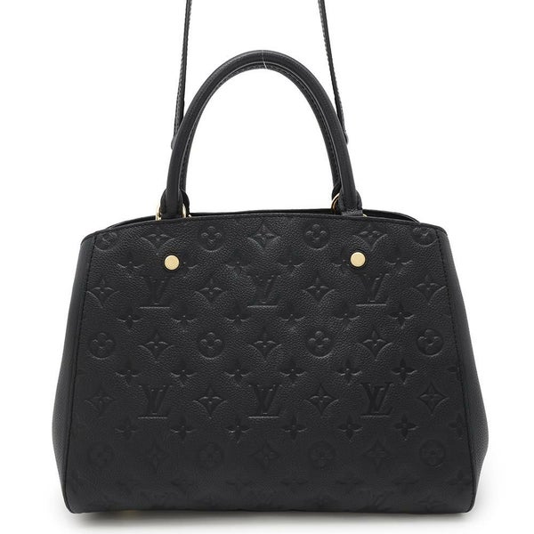 ルイヴィトン ハンドバッグ モノグラム・アンプラント モンテーニュMM M41048 LOUIS VUITTON 2way 黒 ブラック
