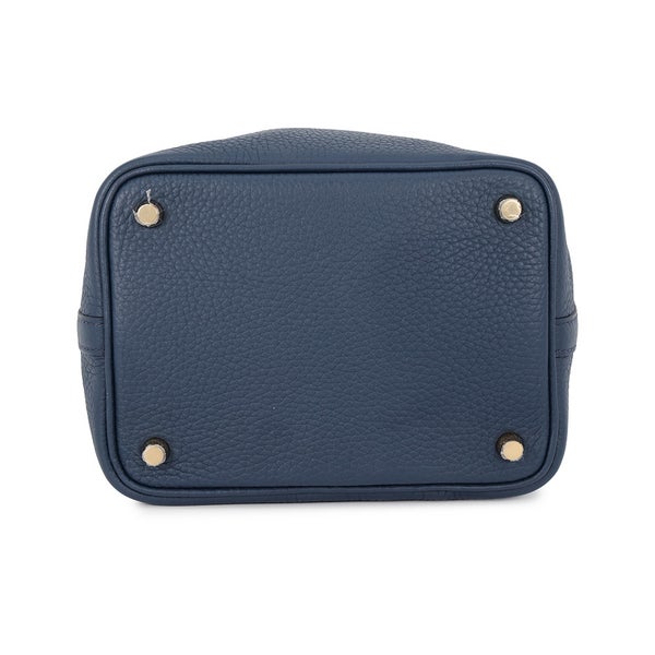 エルメス ハンドバッグ ピコタンロックPM ブルードプリュス/ゴールド金具 トリヨンクレマンス B刻印 HERMES