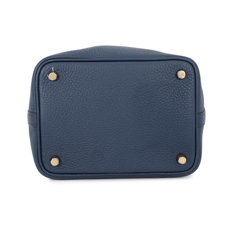 エルメス ハンドバッグ ピコタンロックPM ブルードプリュス/ゴールド金具 トリヨンクレマンス B刻印 HERMES