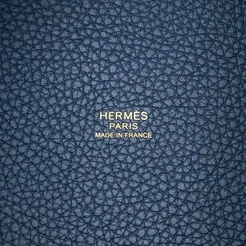 エルメス ハンドバッグ ピコタンロックPM ブルードプリュス/ゴールド金具 トリヨンクレマンス B刻印 HERMES
