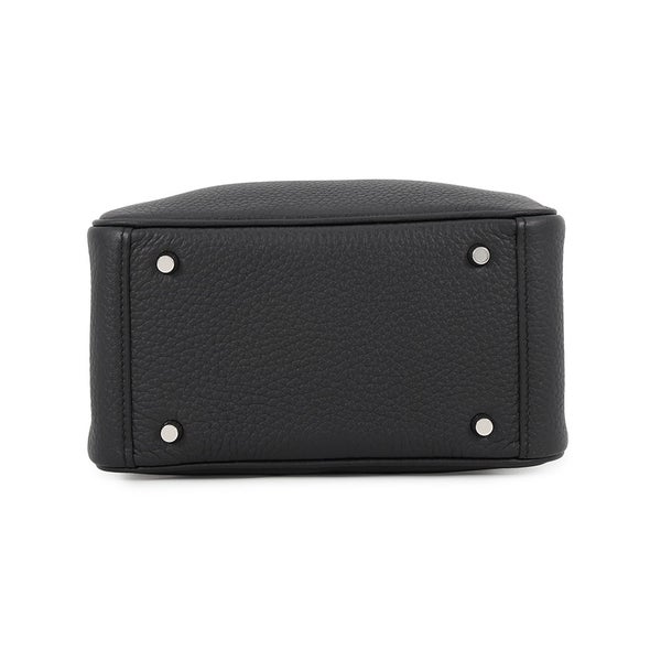 エルメス ハンドバッグ リンディ ミニ ブラック/シルバー金具 トリヨンクレマンス G刻印 HERMES 2wayショルダーバッグ 黒