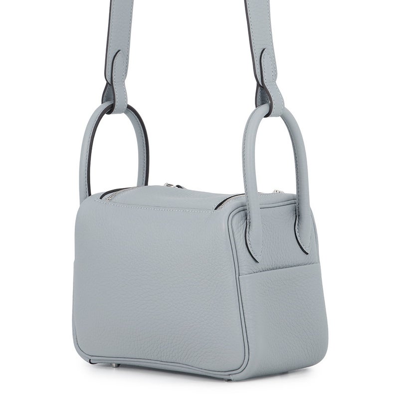 エルメス ハンドバッグ リンディ ミニ グリパンタン/シルバー金具 トリヨンクレマンス G刻印 HERMES 2wayショルダーバッグ