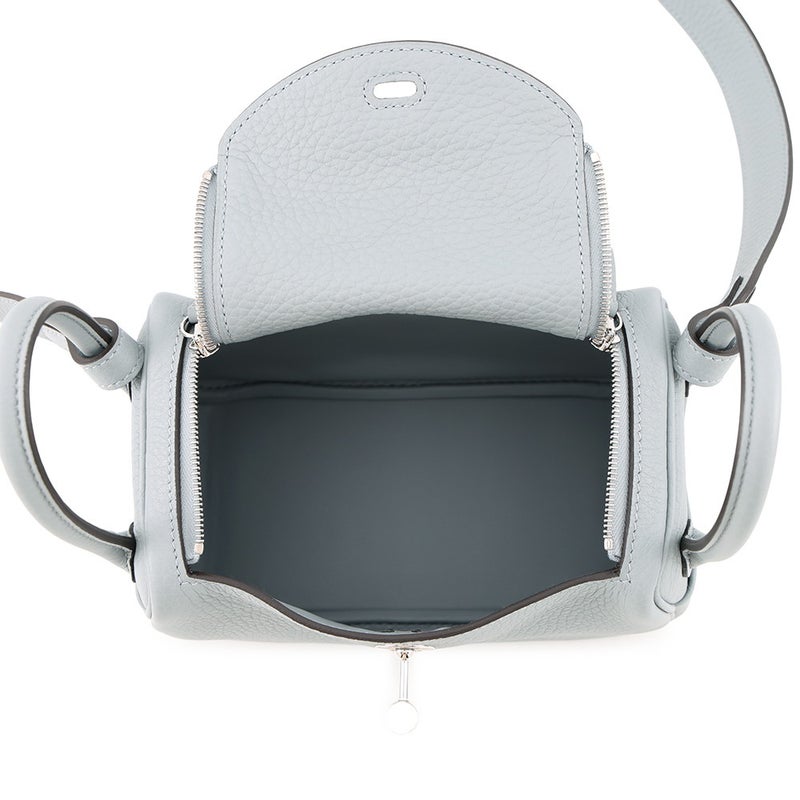 エルメス ハンドバッグ リンディ ミニ グリパンタン/シルバー金具 トリヨンクレマンス G刻印 HERMES 2wayショルダーバッグ