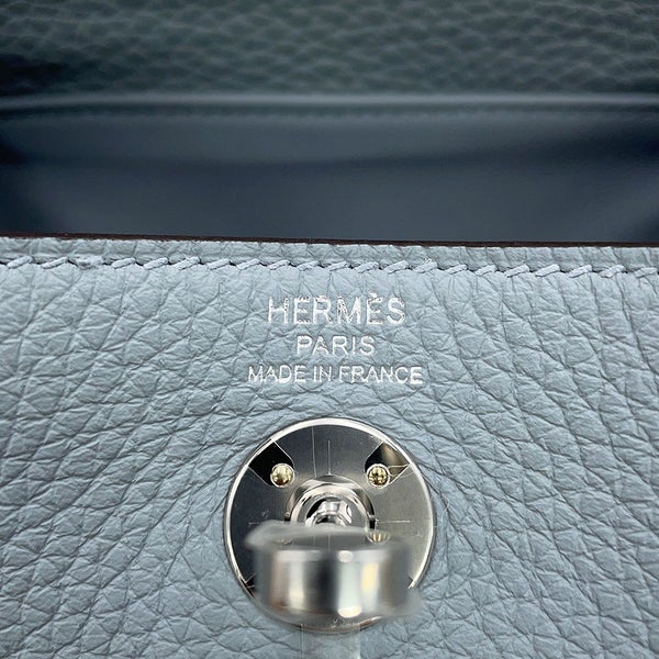 エルメス ハンドバッグ リンディ ミニ グリパンタン/シルバー金具 トリヨンクレマンス G刻印 HERMES 2wayショルダーバッグ