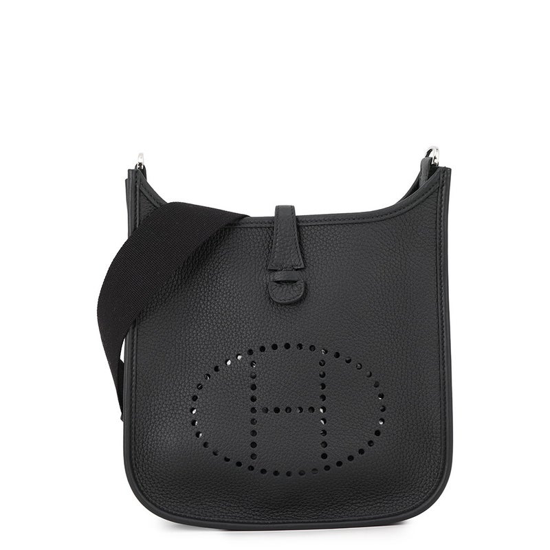 エルメス ショルダーバッグ エブリン3 23 ブラック/シルバー金具 トリヨンクレマンス G刻印 HERMES Evelyne 黒