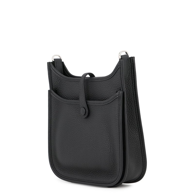エルメス ショルダーバッグ エブリン3 23 ブラック/シルバー金具 トリヨンクレマンス G刻印 HERMES Evelyne 黒