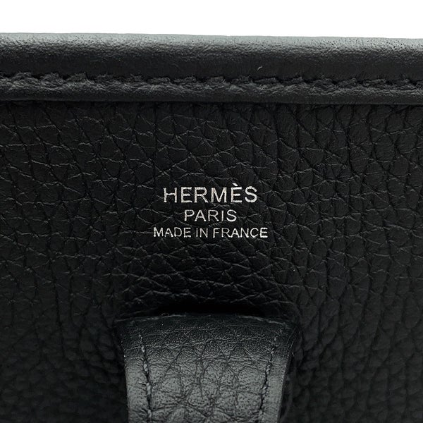 エルメス ショルダーバッグ エブリン3 23 ブラック/シルバー金具 トリヨンクレマンス G刻印 HERMES Evelyne 黒