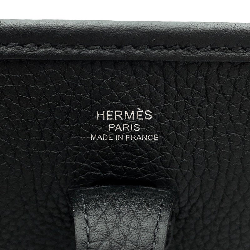 エルメス ショルダーバッグ エブリン3 23 ブラック/シルバー金具 トリヨンクレマンス G刻印 HERMES Evelyne 黒