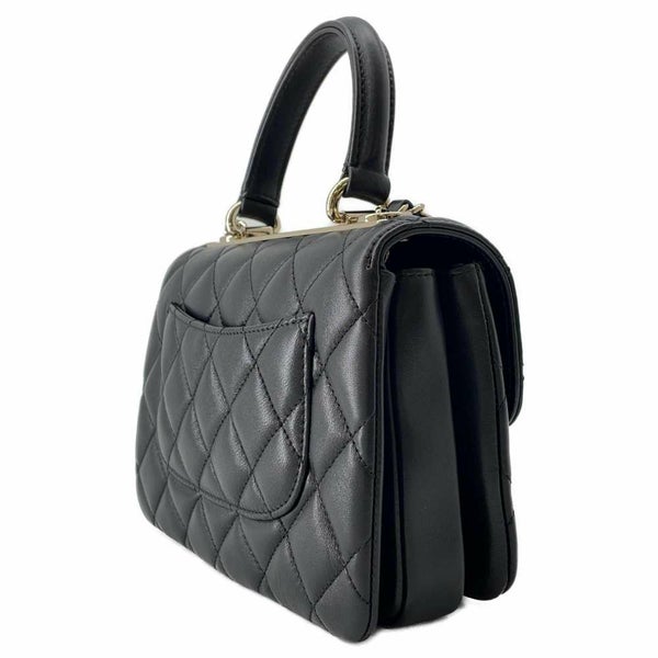 シャネル ハンドバッグ ココマーク マトラッセ ラムスキン AS4654 CHANEL 2wayショルダーバッグ 黒