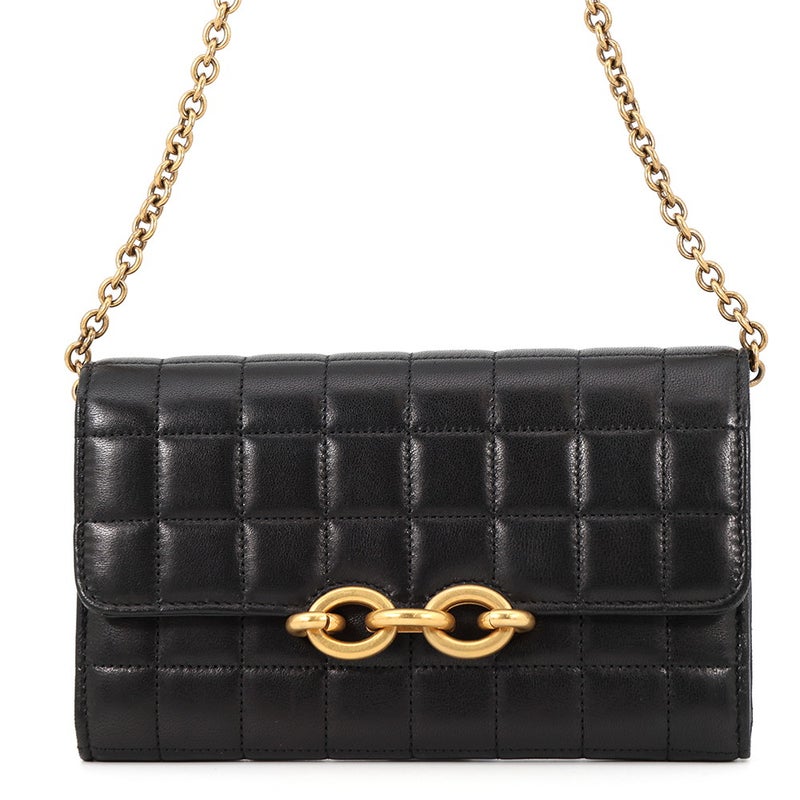 サンローランパリ チェーンウォレット LE MAILLON WALLET ラムスキン 738109 SAINT LAURENT PARIS 財布 黒