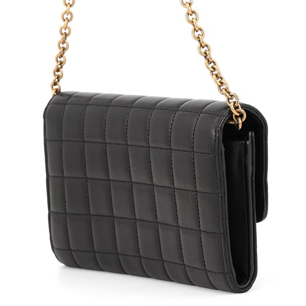 サンローランパリ チェーンウォレット LE MAILLON WALLET ラムスキン 738109 SAINT LAURENT PARIS 財布 黒