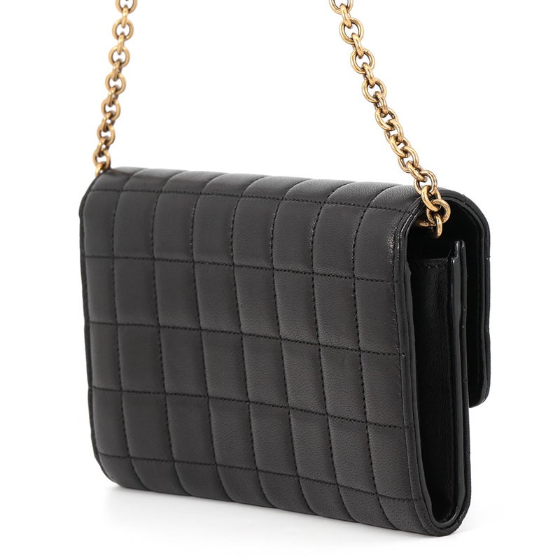 サンローランパリ チェーンウォレット LE MAILLON WALLET ラムスキン 738109 SAINT LAURENT PARIS 財布 黒