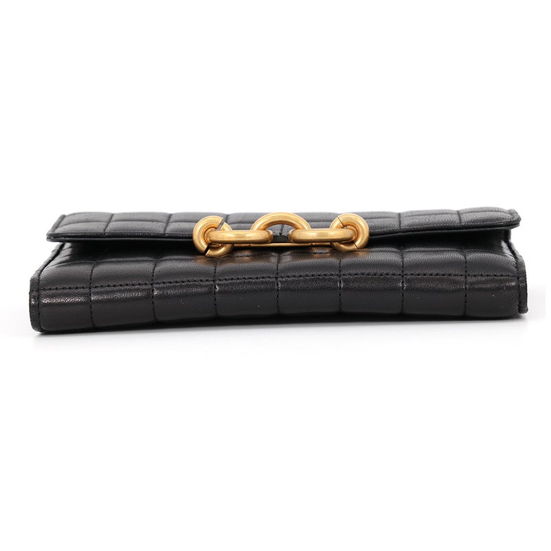 サンローランパリ チェーンウォレット LE MAILLON WALLET ラムスキン 738109 SAINT LAURENT PARIS 財布 黒