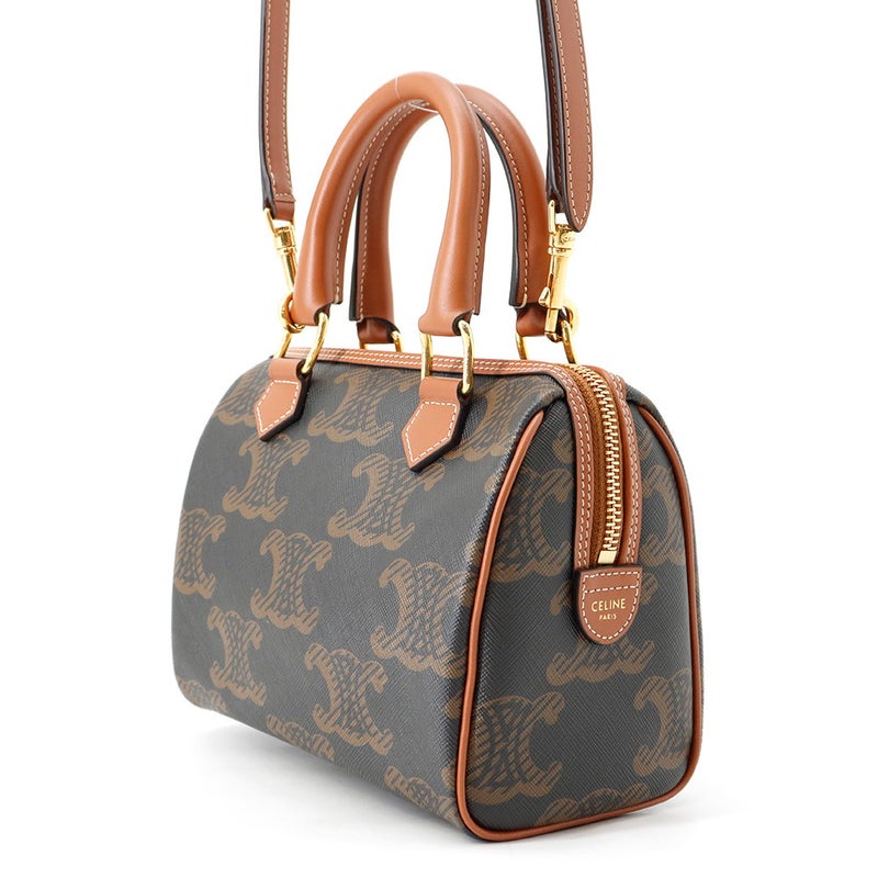 セリーヌ ハンドバッグ トリオンフ スモール ボストン PVC/レザー 113772 CELINE 2wayショルダーバッグ
