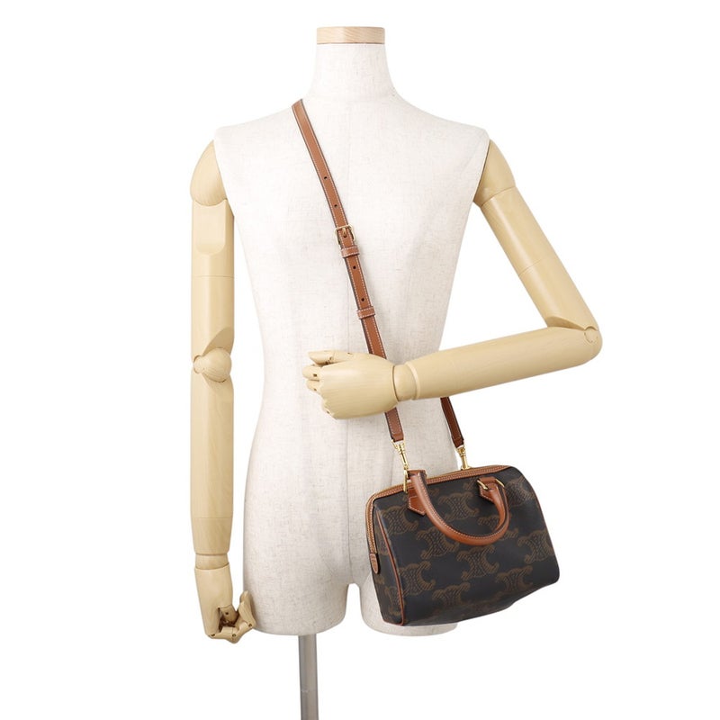 セリーヌ ハンドバッグ トリオンフ スモール ボストン PVC/レザー 113772 CELINE 2wayショルダーバッグ