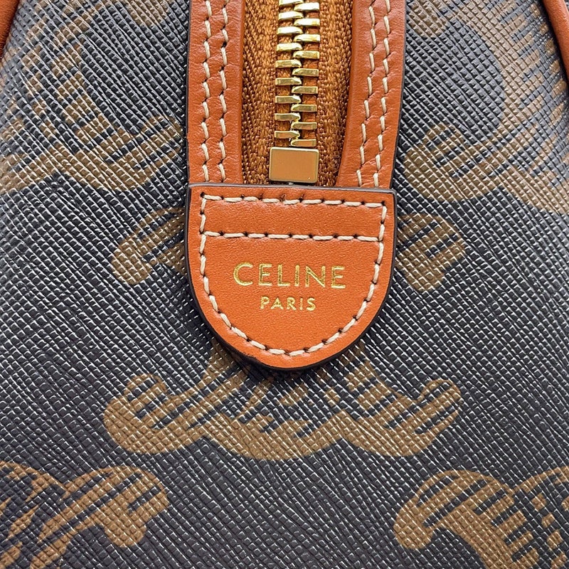 セリーヌ ハンドバッグ トリオンフ スモール ボストン PVC/レザー 113772 CELINE 2wayショルダーバッグ