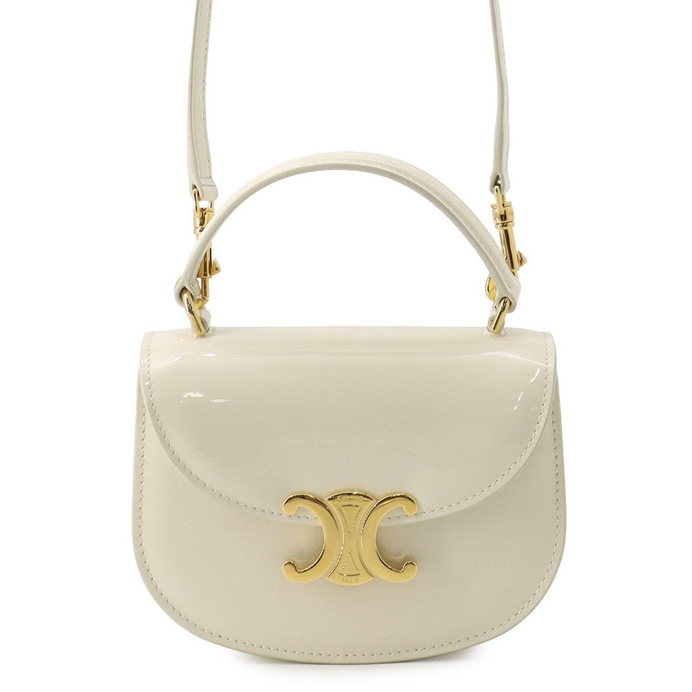 セリーヌ ハンドバッグ ミニ ブザス クレア パテント 10L063ETZ CELINE