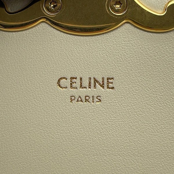 セリーヌ ハンドバッグ ミニ ブザス クレア パテント 10L063ETZ CELINE 2wayショルダーバッグ 白