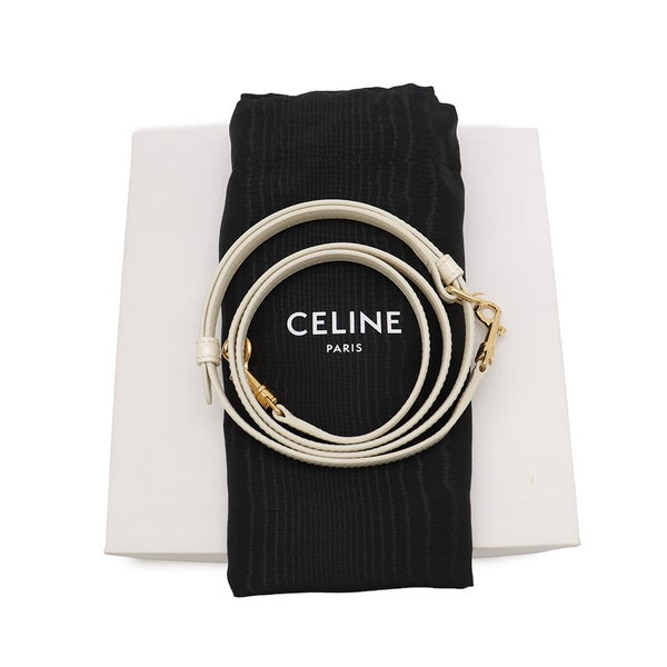 セリーヌ ハンドバッグ ミニ ブザス クレア パテント 10L063ETZ CELINE 2wayショルダーバッグ 白