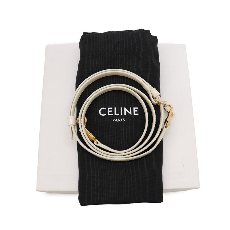 セリーヌ ハンドバッグ ミニ ブザス クレア パテント 10L063ETZ CELINE 2wayショルダーバッグ 白